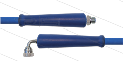 HD-slang blauw 3/8&quot; - 2SC - 40m - 3/8&quot;W 90° haaks x 3/8&quot;bu - 2x KBS - 400 Bar