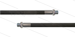 HD-slang zwart 3/8" - 1SC - 30m - 2x 3/8"bu - geen KBS - 250 Bar