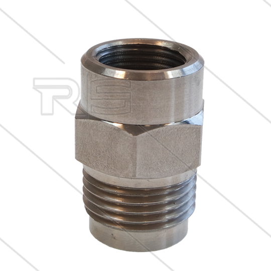 1/2&quot; - snelkoppeling nippel - RVS - 250 Bar - Ø11mm - max 150°C - Viton O-ring - 3/8&quot; bi