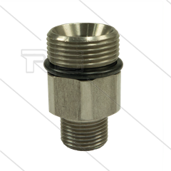 AR9 - M24x1.5 - nippel - RVS - 600 Bar - Ø15mm - max 160°C - 3/8" bu