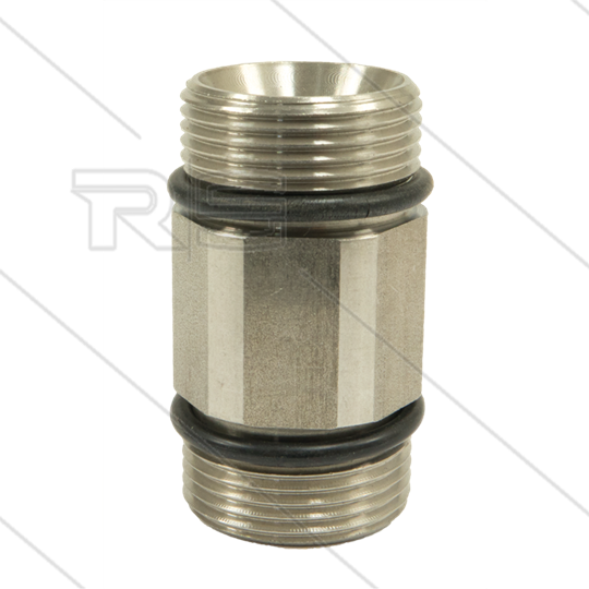 AR9 - M24x1.5 - nippel - RVS - 600 Bar - Ø15mm - max 160°C - M24x1,5 bu