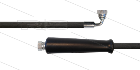 HD-slang zwart 3/8" - 1SC - 60m - 3/8"W x 3/8"W 90° haaks - 1x KBS - 250 Bar