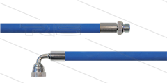 HD-slang blauw 3/8&quot; - 2SC - 60m - 3/8&quot;W 90° haaks x 3/8&quot;bu - geen KBS - 400 Bar
