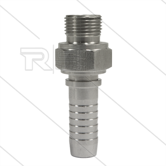 Persnippel - RVS - 1/4&quot; - 1/4&quot; buitendraad - SW17