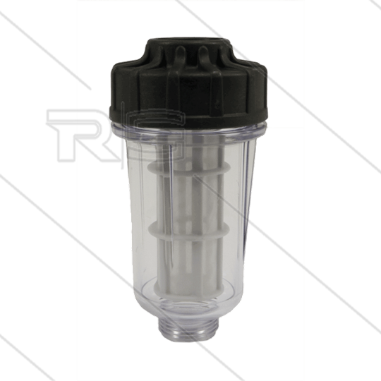 FPL - kunststof strainer - transparant filterglas - 120 mµ - 10 Bar - 80 l/min - max 40°C - 3/4&quot; bi