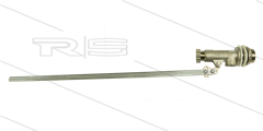 Vlotterafsluiter - messing - excl. drijver - L=690mm - 12 Bar - max 60°C - 1 1/4&quot; bu