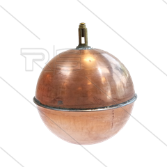 Drijver - koper - klembevestiging - Ø120mm - max 60°C - t.b.v. vlotter 220215