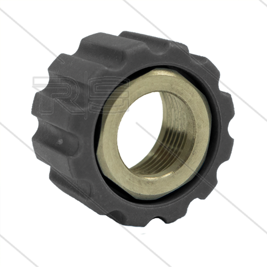 Wartelmoer Zwart - M22x1,5 - RVS schroefdraad - 500 Bar - t.b.v. perspilaar Ø16,4mm