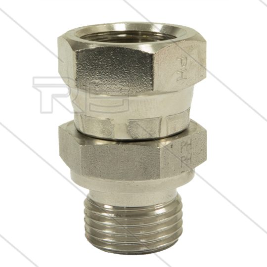 Verloopnippel - RVS - 1/4&quot; bu x 1/4&quot; wartel - BSP