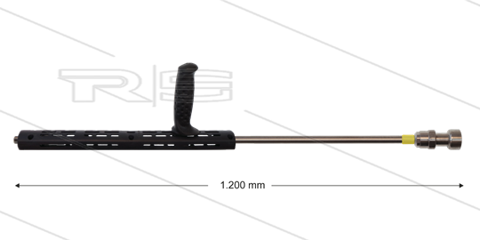 RP72 Schuimlans - L=120cm - nozzle 2,3 - 1/4&quot; bu - gele markering - (< 20 l/min)