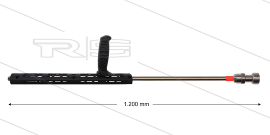 RP72 Schuimlans - L=120cm - nozzle 3,2 - 1/4" bu - rode markering - (> 26 l/min)