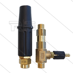 LS3 - korte schuimlans (nozzle 1,8mm) + injector (nozzle 1,2mm - 040) - 60 tot 160 Bar - 5 tot 9 l/m
