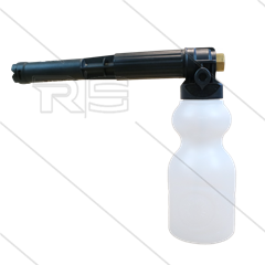 LS12 - schuimlans - zwart met flacon 1 Ltr - nozzle 1,5mm - 60 tot 200 Bar - 9 tot 15 l/min - 1/4&quot;bi