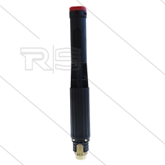 LS12 - schuimlans - zwart zonder injector - nozzle 2,1mm  - 60 tot 200 Bar - 8 tot 14 l/min - 1/4&quot;bi