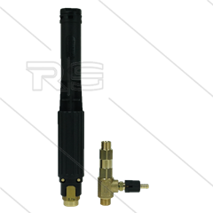 LS12 - schuimlans - zwart (nozzle 1,8mm) + LS12 injector (nozzle 1,2mm - 040) - 60 tot 200 Bar