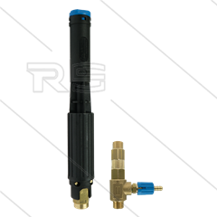 LS12 - schuimlans - zwart (nozzle 2,5mm) + LS12 injector (nozzle 1,8mm - 090) - 100 tot 200 Bar