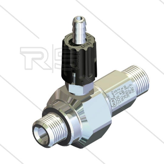 LS12 - Schuiminjector - RVS - Ø1.4mm (055) - 250 Bar - 18 l/min - max 90°C - 2x 3/8&quot; bu