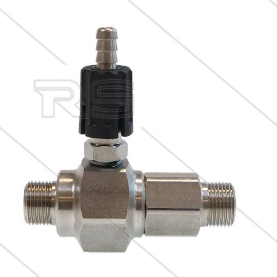 LS12 - Schuiminjector - RVS - Ø2.1mm (120) - 250 Bar - 35 l/min - max 90°C - 2x 3/8&quot; bu