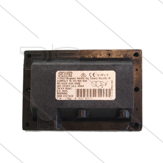 Brandertrafo FIDA Compact 10/20-100-400 - zonder kabel - Primair: 400V / 0,6A - Secundair: 2 x 5kV