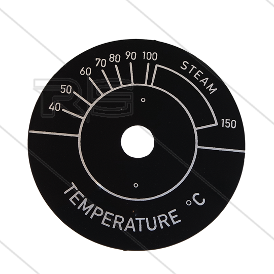 Gradenverdeling (Sticker) - 30 t/m 150°C - Ø67mm