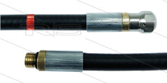 NW5 rioolslang - 15m - 200 Bar - nozzle met voorboring - 1/8&quot;bu met O-ring - max 60°C