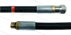 NW5 rioolslang - 25m - 200 Bar - nozzle met voorboring - 1/8&quot;bu met O-ring - max 60°C