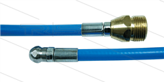 NW5 rioolslang - blauw - 15m - 250 Bar - met nozzle 0.045 zonder voorboring - M22x1,5 bu - max 60°C