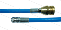 NW5 rioolslang - blauw - 15m - 250 Bar - met nozzle 0.045 zonder voorboring - M22x1,5 bu - max 60°C