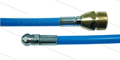 NW5 rioolslang - blauw - 25m - 250 Bar - met nozzle 0.045 zonder voorboring - M22x1,5 bu - max 60°C