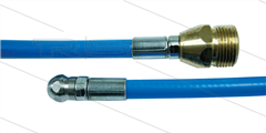 NW5 rioolslang - blauw - 30m - 250 Bar - met nozzle 0.045 zonder voorboring - M22x1,5 bu - max 60°C