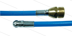 NW5 rioolslang - blauw - 35m - 250 Bar - met nozzle 0.045 zonder voorboring - M22x1,5 bu - max 60°C