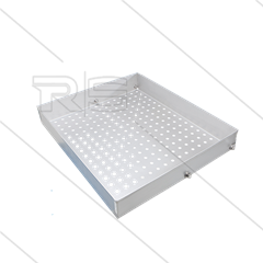 Opbergbak - AW1 - RVS - voor Haspelwagen SW1 - Afmetingen: LxBxH: 454 x 535 x 80mm