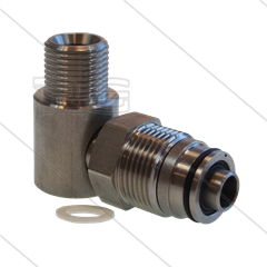 Swivel - haaks - Ramex - RVS303 - 3/4&quot; bu x 1/2&quot; bu - 200 Bar - NW10 - 90°C - Viton + EPDM