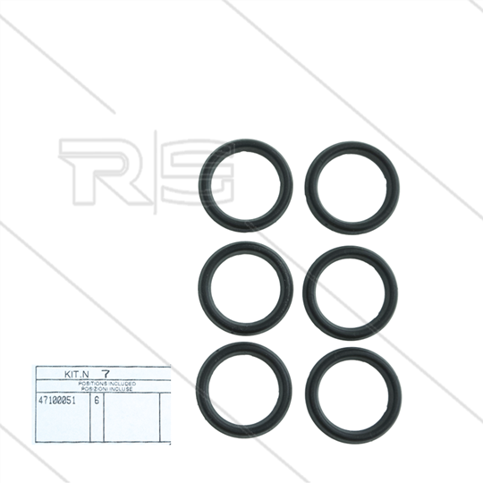 Kit 7 - Set topringen Ø20 mm (6x) - Serie 47 + 48 + 69