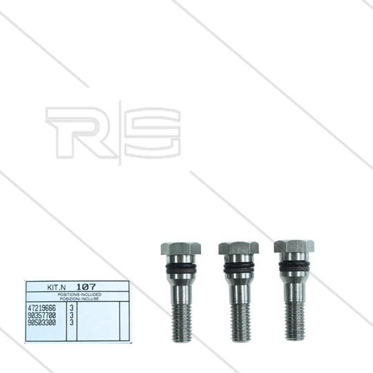 Kit 107 - Set plunjerbouten + afdichtingen (3x) - Serie 47 - W928