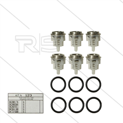 Kit 123 - Kleppenset (6x) - serie 44 + 51 + 60 Misting + 60 HT + 63 HTS