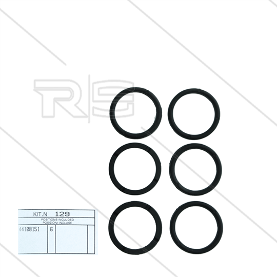 Kit 129 - Set topringen Ø18mm (6x) - Serie 44