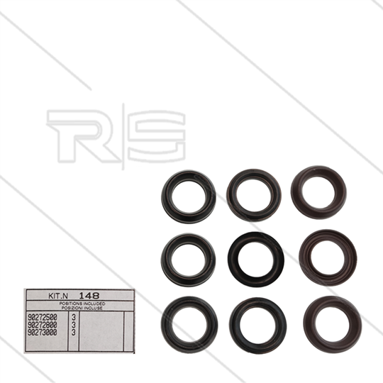 Kit 148 - Set LD + HD afdichtingen + restopring Ø22mm (3x) - Serie 47