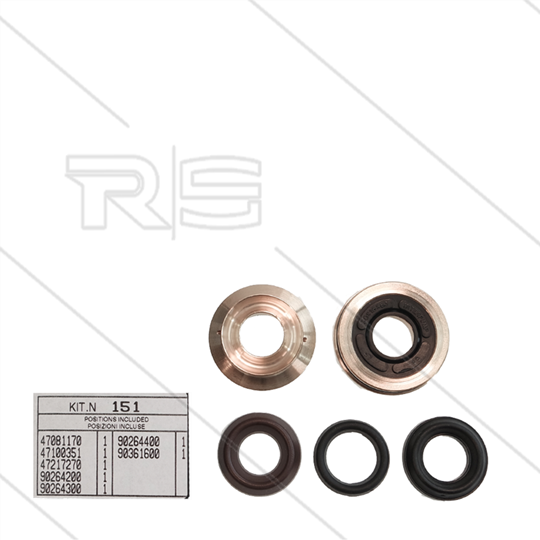 Kit 151 - Complete afdichtingsset Ø16mm voor 1 plunjer - T5050