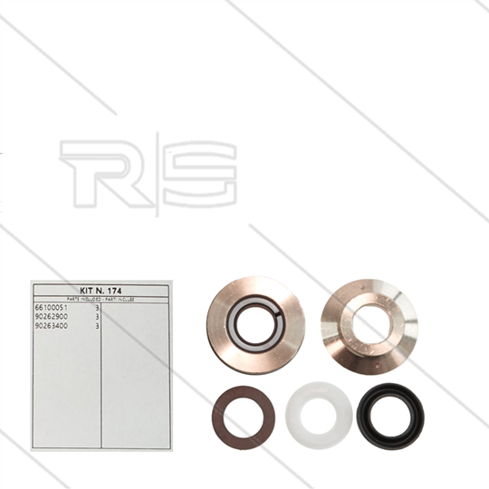 Kit 175 - Complete afdichtingsset Ø16mm voor 1 plunjer - serie 66