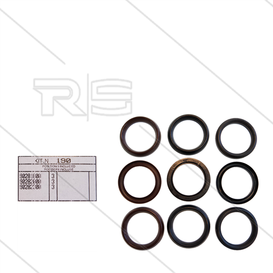 Kit 190 - Manchetset Ø36mm voor 3 plunjers - W827 - Serie 69