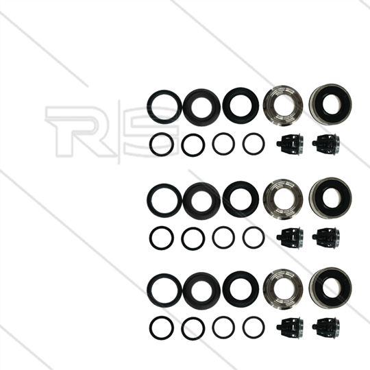 Kit 222 - Complete afdichtingsset Ø22mm voor 3 plunjers incl. kleppen - voor ombouw naar 47 (V)HT