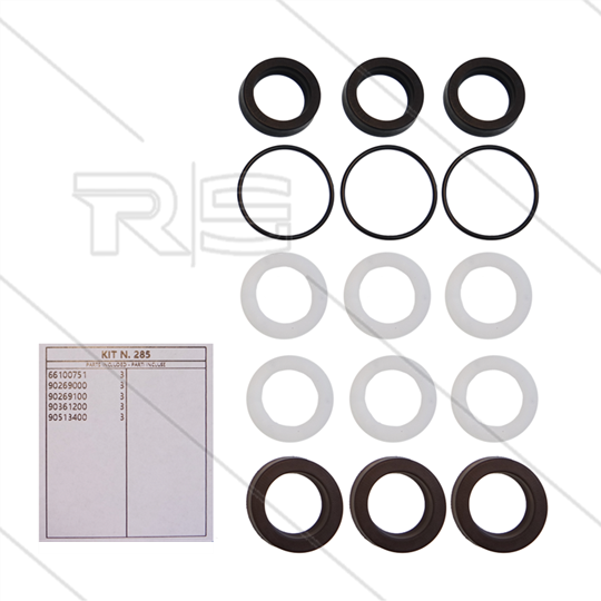 Kit 285 - Manchetset Ø20mm voor 3 plunjers - serie 59