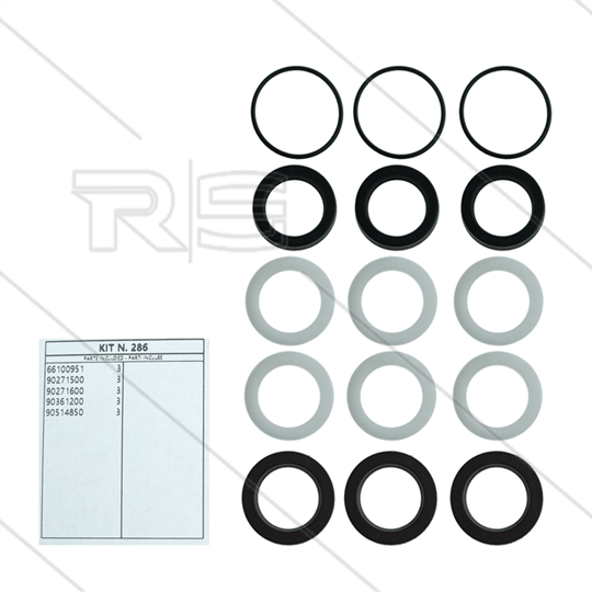 Kit 286 - Manchetset Ø22mm voor 3 plunjers - serie 59