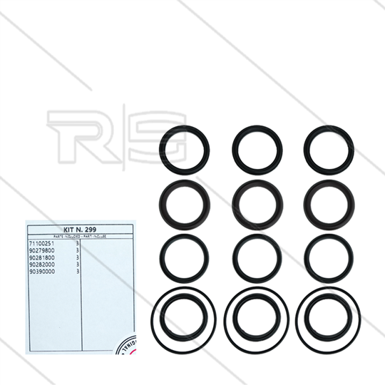 Kit 299 - Manchetset Ø36mm voor 3 plunjers  - Serie AB