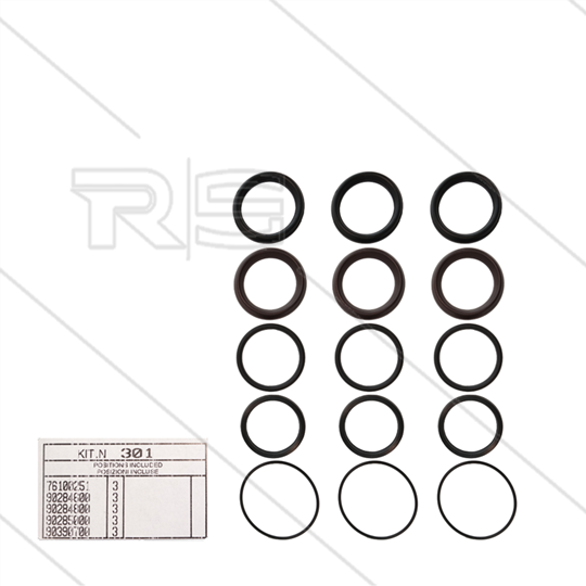 Kit 301 - Manchetset Ø45mm voor 3 plunjers - Serie AB