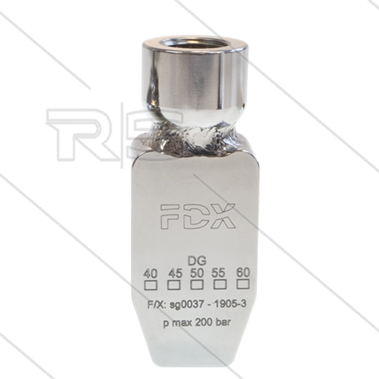 MPX-CS oscillerende nozzle 0.200 - RVS - 3/8&quot; bi - 16 tot 60 Bar - spuithoek 30°
