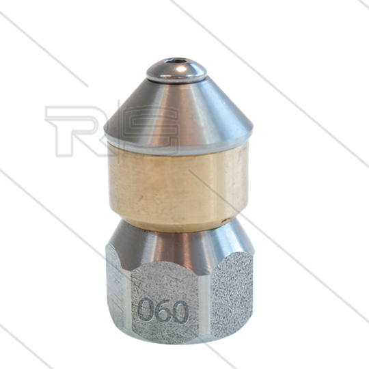 Roterende nozzle - 0.060 - 3 x 0.85 - Ø25mm - SW22 - 3/8&quot; bi