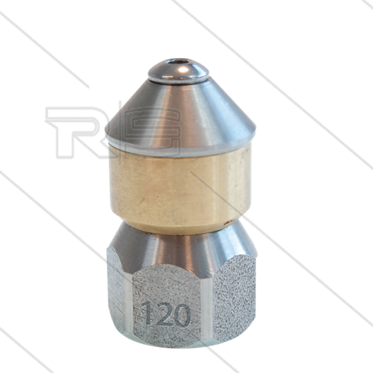 Roterende nozzle - 0.120 - 3 x 1.20 - Ø25mm - SW22 - 3/8&quot; bi