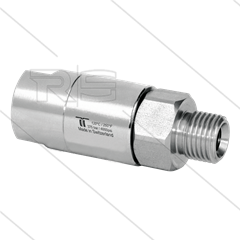 DGS Swivel - recht - 2 lagers - 1/4&quot; bi x 1/4&quot; bu - 275 Bar - NW6 - 30 tpm - max 120°C